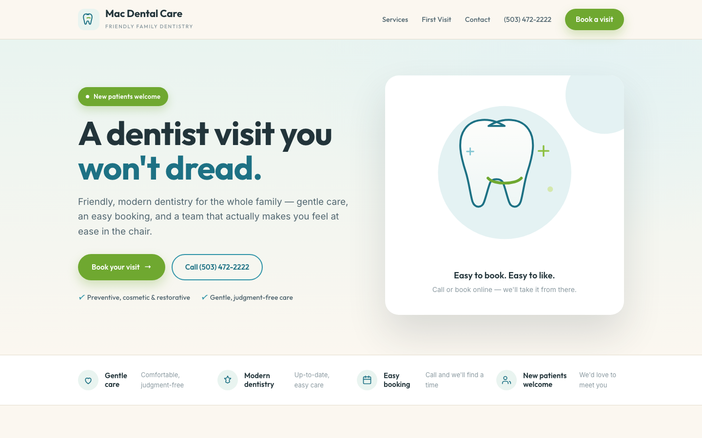 Dental practice redesign
